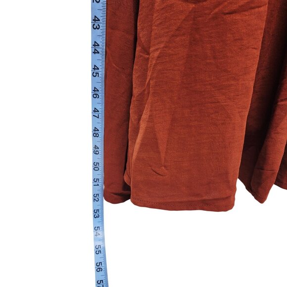 Scomchic Womens Rust Off-Shoulder Ruffle Midi Dress Size 4XL - Picture 5 of 6